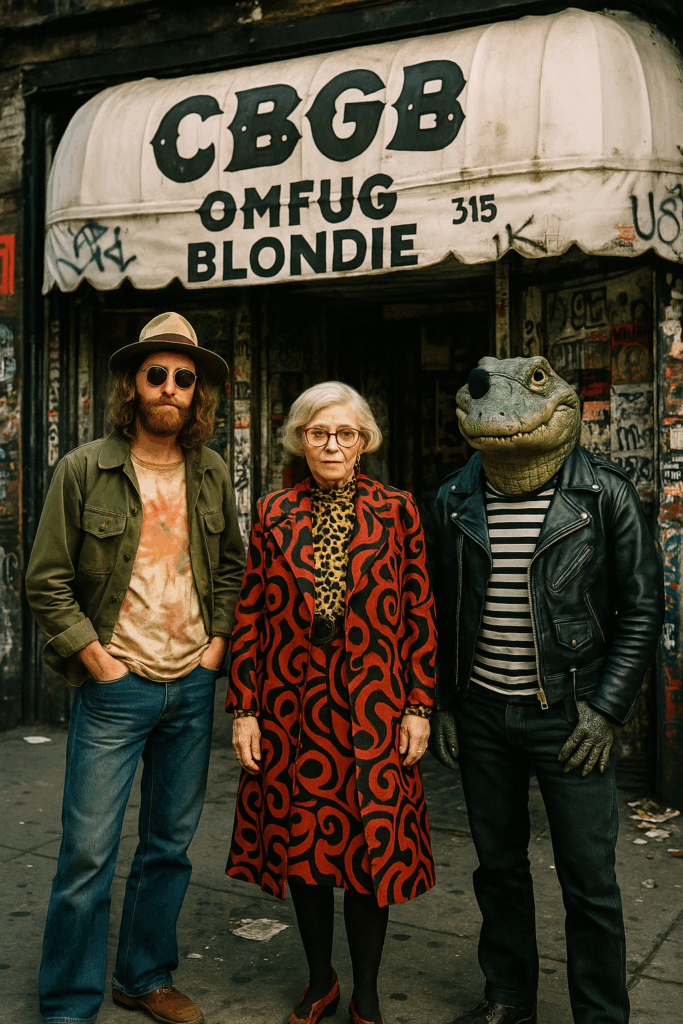 The Ray Rustle Production House Band of Mascots: Waldo, Etsie and Sherman