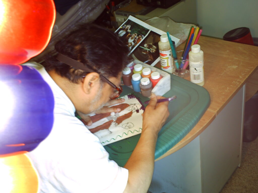 Ray Hernandez at his Craft Table