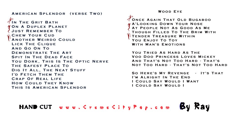 Free Luv Booklet Lyric Insert